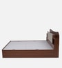 Daffodil Queen Size Bed in Walnut Finish with Headboard & Box Storage