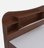 Daffodil Queen Size Bed in Walnut Finish with Headboard & Box Storage