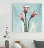Daffodil Red Painting Modern Canvas Floral Wall Art Archival Print, Wall Painting For Living Room D cor