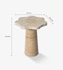 Daffodil Marble Top Side Table In Natural Finish