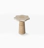 Daffodil Marble Top Side Table In Natural Finish
