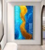 Daffodil Wave Glass Finish Vertical Wall Art