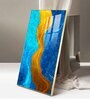 Daffodil Wave Glass Finish Vertical Wall Art