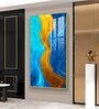 Daffodil Wave Glass Finish Vertical Wall Art