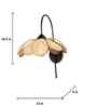 Dahlia Black Iron Wall Light | E27 holder | without Bulb | Eliante