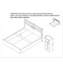 Daichi Queen Size Bed in Columbia Walnut Finish with Box Storage + Two Bedside Tables