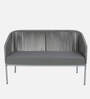 Daiden Steel & Braided Rope Sofa Set In Grey Finish With Pillow