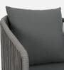 Daiden Steel & Braided Rope Sofa Set In Grey Finish With Pillow