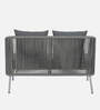 Daiden Steel & Braided Rope Sofa Set In Grey Finish With Pillow