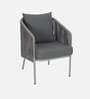 Daiden Steel & Braided Rope Sofa Set In Grey Finish With Pillow