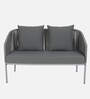 Daiden Steel & Braided Rope Sofa Set In Grey Finish With Pillow