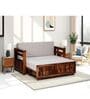 Daimond Sheesham Wood Pull Out 3 Seater Sofa Cum Bed In Provincial Teak Finish with Storage