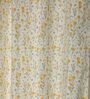Daisies Yellow & Grey Cotton 230 GSM  Floral 7 Feet Room Darkening Eyelet Door Curtains (2 Pc)