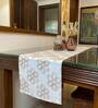 Daisy Beige Cotton (72 x13) Inch Table Runner