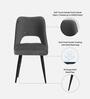 Daisy Fabric Dining Chair In Grey Colour