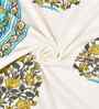 Daisy Madhuban Floral Waffle Cotton 250 GSM Bath & Hand Towel Set