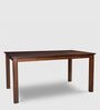Daisy Solid Wood 6 Seater Dining Set in Wenge Finish