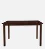 Daisy Solid Wood 4 Seater Dining Set in Wenge Finish with Bench