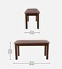 Daisy Solid Wood 4 Seater Dining Set in Wenge Finish with Bench