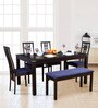 Daiton Solid Wood 6 Seater Dining Set in Expresso Finish