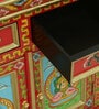 Alankaar Solid Wood Hand-Painted Compact Sideboard In Multicolour