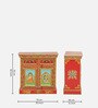 Alankaar Solid Wood Hand-Painted Compact Sideboard In Multicolour