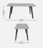 Dakota Ceramic Dining Table in Purple Bronze Colour