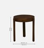 Dakovo Mango Wood Round Nest Of Tables In Tubbaq Finish ( Set of 3 )