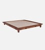 Dakovo Sheesham Wood King Size Platform Bed In Honey Oak Finish