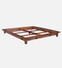 Dakovo Sheesham Wood King Size Platform Bed In Honey Oak Finish