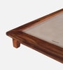 Dakovo Sheesham Wood King Size Platform Bed In Honey Oak Finish