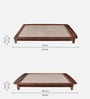 Dakovo Sheesham Wood King Size Platform Bed In Honey Oak Finish