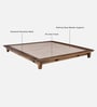 Dakovo Sheesham Wood King Size Platform Bed In Provincial Teak Finish