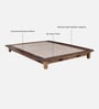 Dakovo Sheesham Wood Queen Size Platform Bed In Provincial Teak Finish
