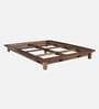 Dakovo Sheesham Wood Queen Size Platform Bed In Provincial Teak Finish