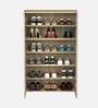 Dale 2 Door Shoe Cabinet In European Oak & White Color