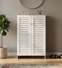 Dale 2 Door Shoe Cabinet In European Oak & White Color