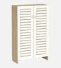 Dale 2 Door Shoe Cabinet In European Oak & White Color