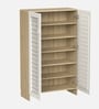 Dale 2 Door Shoe Cabinet In European Oak & White Color
