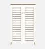 Dale 2 Door Shoe Cabinet In European Oak & White Color