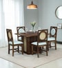 Dalla Sheesham wood 4 Seater Dining Set in Provincial Teak Finish Dalla Sheesham wood 4 Seater Dining Set in Provincial Teak Finish