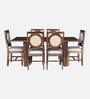 Dalla Sheesham Wood 6 Seater Dining Set In Provincial Teak Finish