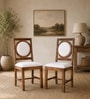 Dalla Sheesham Wood Dining Chair (Set of 2) in Provincial Teak Finish