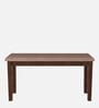 Dallas Solid Wood 4 Seater Dining Set With Bench In Dark Cappuccino Finish