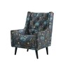 Dallas American Fabric Lounge Chair In Navy Colour
