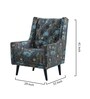 Dallas American Fabric Lounge Chair In Navy Colour