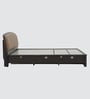Dallas American King Size Bed With Upholstered Headboard & Hydraulic Storage In Brown color