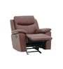 Dallas American Leatherette Manual 1 Seater Recliner With Rocker In Brown Color