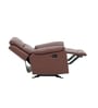 Dallas American Leatherette Manual 1 Seater Recliner With Rocker In Brown Color