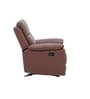 Dallas American Leatherette Manual 1 Seater Recliner With Rocker In Brown Color